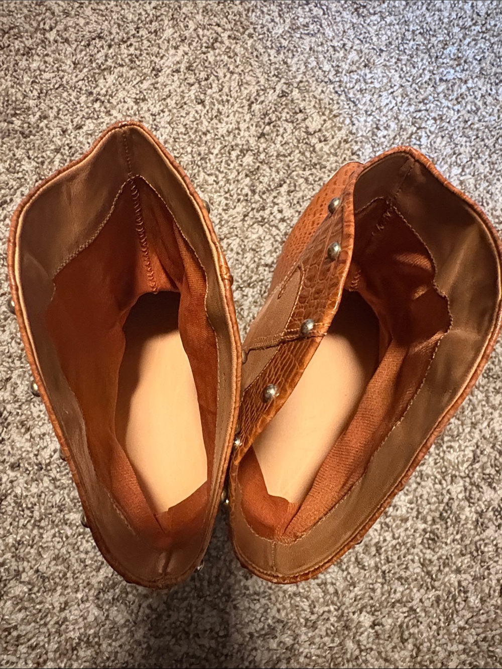 Women’s Genuine Brazilian Leather Brown Western Cowgirl Boots - Picture 5 of 5